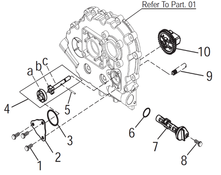 Взрыв-схема двигателя ELITECH 178FAE - Система смазки
