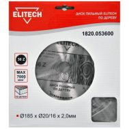  Диск пильный ELITECH 1820.053600, фото 1 