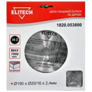  Диск пильный ELITECH 1820.053800 187765, фото 1 