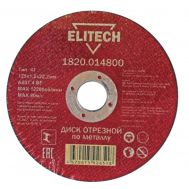  Диск отрезной по металлу прямой ELITECH 1820.014800 184656, фото 1 