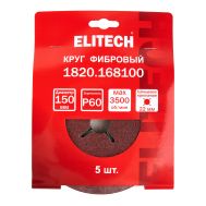  Круг фибровый ELITECH 1820.168100 205022, фото 1 