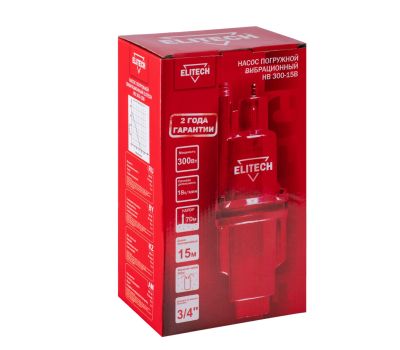  Насос вибрационный ELITECH НВ 300-15В 205623, фото 10 