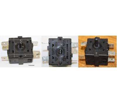  Переключатель ХК-2 SOKEN.T100/55.250V/16A.H37мм вращ.5-клемм007662: ТП2ЕМ.ТП2ЕКМ.ТП3ЕКМ.+1401.010600 Elitech 1401.060700 176579, фото 1 