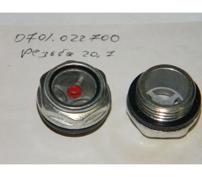  Глазок контроля уровня масла G1/2"-d20,955/P1,814/14--10х18-М, аналог 0702.110190, 0702.045100 Elitech 0701.022700 160280, фото 1 