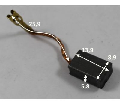  Щетки графитовые 2шт,д/ELITECH/WERT МШУ 101Э, МШУ 10-125Э, МШУ 1012Э Промо, EAG 1012E Elitech 1805.072600 191416, фото 1 