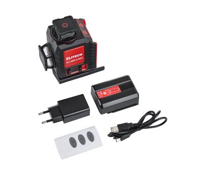  Нивелир лазерный зеленый ELITECH Стандарт ЛН 360-4-ЗЕЛ 204874, фото 9 