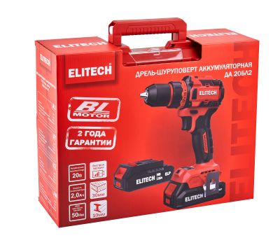  Аккумуляторная дрель-шуруповерт бесщеточная ELITECH  ДА 20БЛ2 (E2201.045.01) 205673, фото 13 