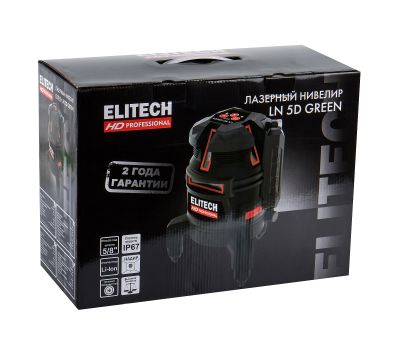  Нивелир лазерный ELITECH HD LN 5D GREEN 204734, фото 12 