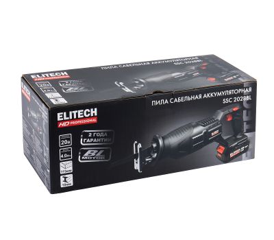  Пила сабельная аккумуляторная ELITECH HD SSC 2028BL (E2206.027.01) 205757, фото 10 