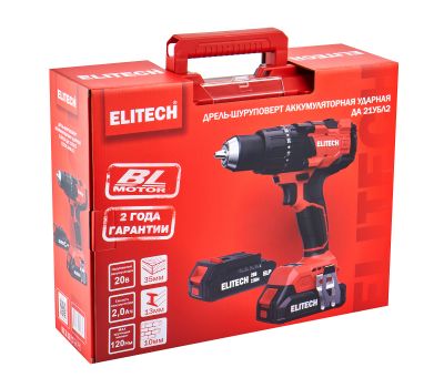  Аккумуляторная ударная дрель-шуруповерт бесщеточная ELITECH ДА 21УБЛ2 (E2201.048.01) 205682, фото 15 