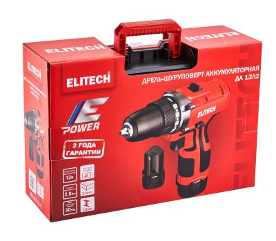  Аккумуляторная дрель-шуруповерт ELITECH ДА 12Л2 (E2201.043.01) 205668, фото 13 