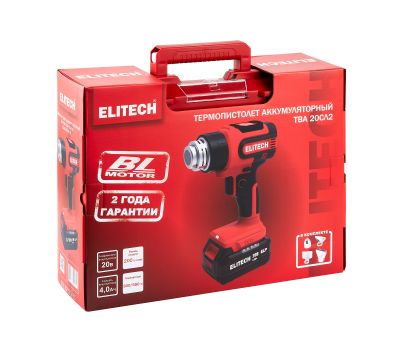  Термопистолет аккумуляторный ELITECH ТВА 20СЛ2 (E2207.009.01) 205705, фото 13 