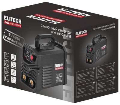  Сварочный инвертор ELITECH HD WM 200C PULSE 204467, фото 5 