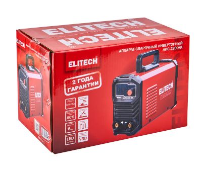  Сварочный инвертор ММА ELITECH АИС 220 ЖК 204746, фото 7 