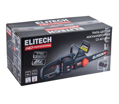  Пила цепная аккумуляторная ELITECH HD CS 4016BLК (E1611.027.01) 211702, фото 14 