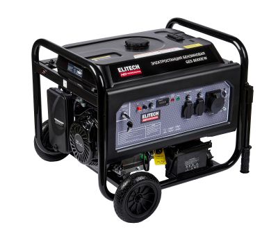  Бензогенератор однофазный ELITECH HD GES 8000EW 204669, фото 1 