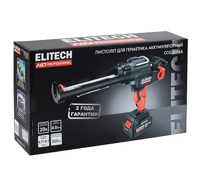  Пистолет для герметика аккумуляторный ELITECH HD CCG 20SL6 (E2208.013.01) 205762, фото 12 