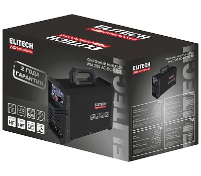  Сварочный инвертор ELITECH HD WM 200 AC-DC PULSE 204476, фото 7 