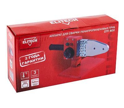  Аппарат для сварки полипропиленовых труб ELITECH СПТ 800 (E1704.001.00) 204459, фото 10 
