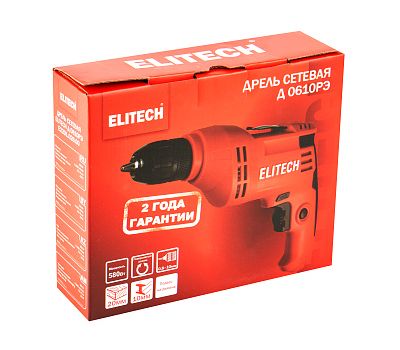  Дрель сетевая ELITECH Д 0610РЭ (E2201.028.00) 204496, фото 11 