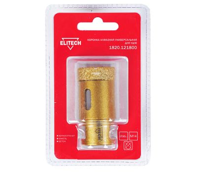  Коронка алмазная для УШМ ELITECH 1820.121800 198413, фото 1 