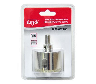  Коронка алмазная по керамограниту ELITECH 1820.082100 189224, фото 1 