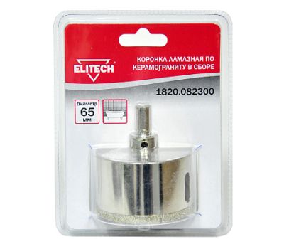 Коронка алмазная по керамограниту ELITECH 1820.082300 189226, фото 1 