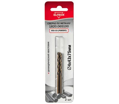  Сверло для металла ELITECH 1820.065100 188231, фото 1 