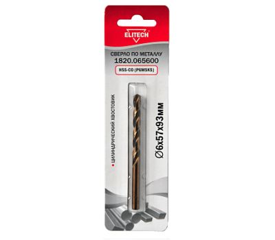  Сверло для металла ELITECH 1820.065600 188236, фото 1 