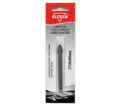  Сверло для стекла/кафеля ELITECH 1820.044300 187555, фото 1 
