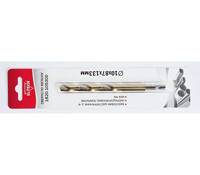  Сверло по металлу ELITECH 1820.105300 O10х87х133мм 193830, фото 1 