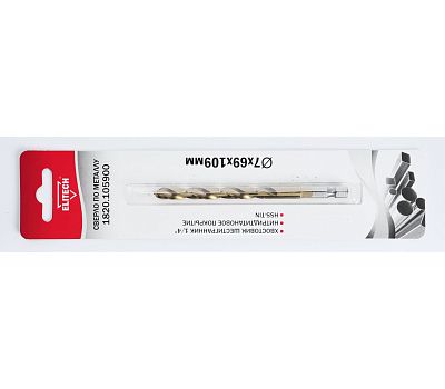  Сверло по металлу ELITECH 1820.105900 O7.0x69х109мм 193836, фото 1 