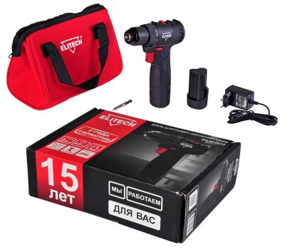  Аккумуляторная дрель-шуруповерт ELITECH ДА 10.8БЛ2 (E2201.037.01) 204842, фото 1 