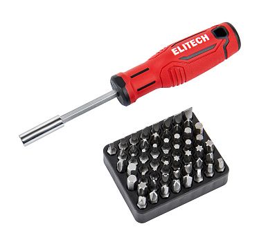 Отвертка и набор бит ELITECH 290001 207165, фото 1 