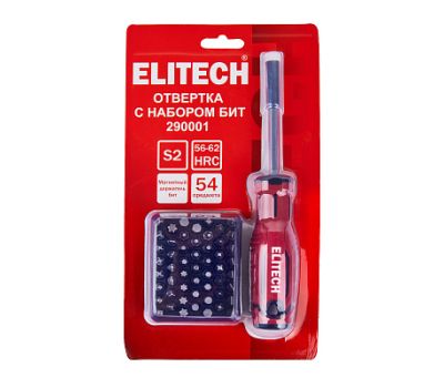  Отвертка и набор бит ELITECH 290001 207165, фото 8 