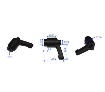  Ручка фиксатора в сборе ПТ 1825КУ Elitech 1105.079600 190674, фото 1 