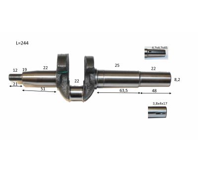  Коленвал К 6000D Elitech 0803.127000 203853, фото 1 