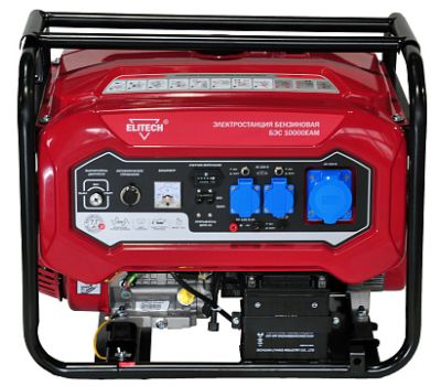  Бензиновый генератор (электростанция) ELITECH БЭС 10000ЕAМ 190995, фото 2 