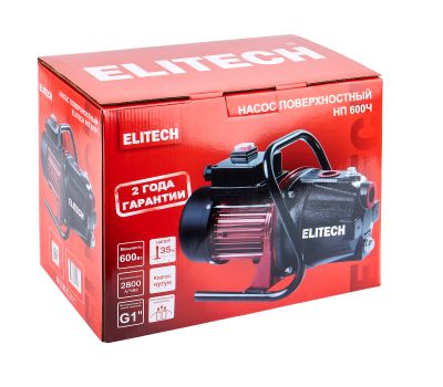  Насос садовый ELITECH НП 600Ч 205645, фото 1 