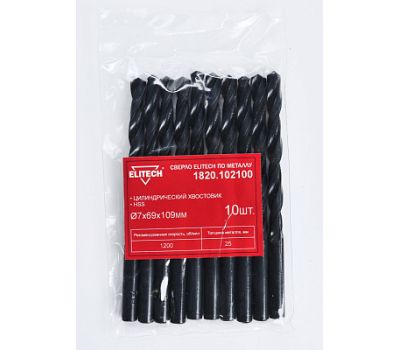  Сверло для металла ELITECH 1820.102100 193798, фото 1 