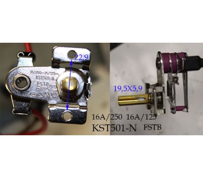  Термостат KST 501-N. 250В, 16А, 20-120°С, регул. ТВ 9ЕКТ. СМ. 1401.055200 .066100 .066110 .090110 Elitech 1401.091200 192981, фото 1 