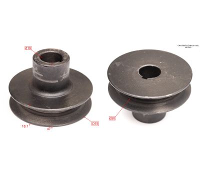  Шкив главный 19х75х47 СМ 0756ЛЭ (E1609.011.00) Elitech 1500.417300 208971, фото 1 