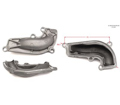  Боковая левая крышка цилиндра GC 400 (E2103.002.00) Elitech 1202.012660 214147, фото 1 