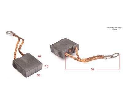  Щетки комплект 2шт. AG 2523E (E2213.051.00) аналог 1820.180200 Elitech 1805.113500 208244, фото 1 