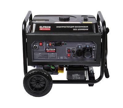  Бензогенератор однофазный ELITECH HD GES 10000EAW 204672, фото 1 