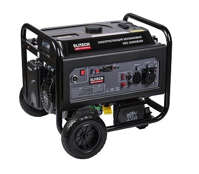  Бензогенератор однофазный ELITECH HD GES 10000EAW 204672, фото 4 