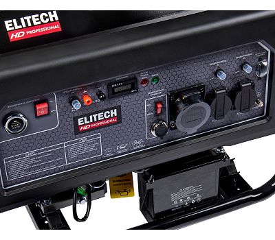  Бензогенератор однофазный ELITECH HD GES 8000EAW 204670, фото 2 