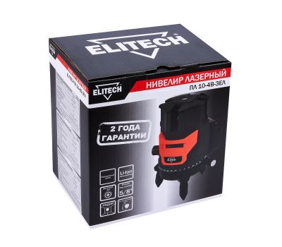  Лазерный нивелир ELITECH ПЛ 10-4В-ЗЕЛ 204862, фото 10 