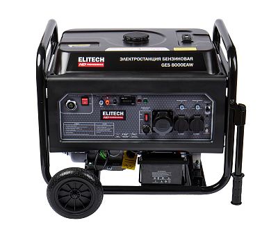  Бензогенератор однофазный ELITECH HD GES 8000EAW 204670, фото 1 