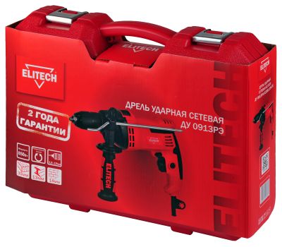  Дрель сетевая ELITECH ДУ 0913РЭ (E2201.034.01) 204500, фото 5 